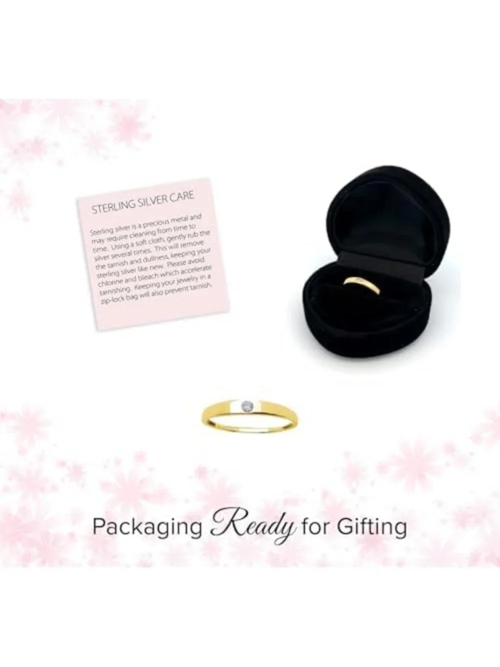 Stunning 14K Gold-Plated CZ Band Ring | Elegant Fashion Jewelry Accessory